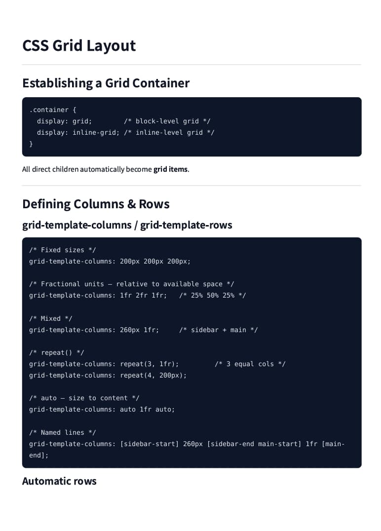 CSS Grid Layout preview