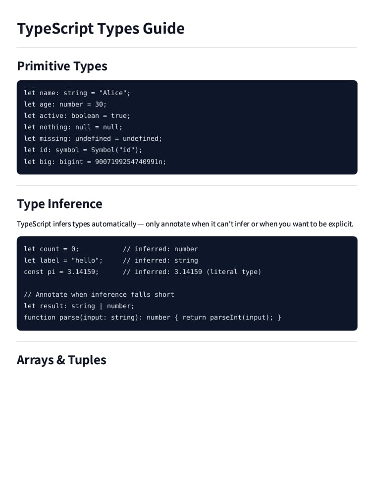 TypeScript Types Guide preview